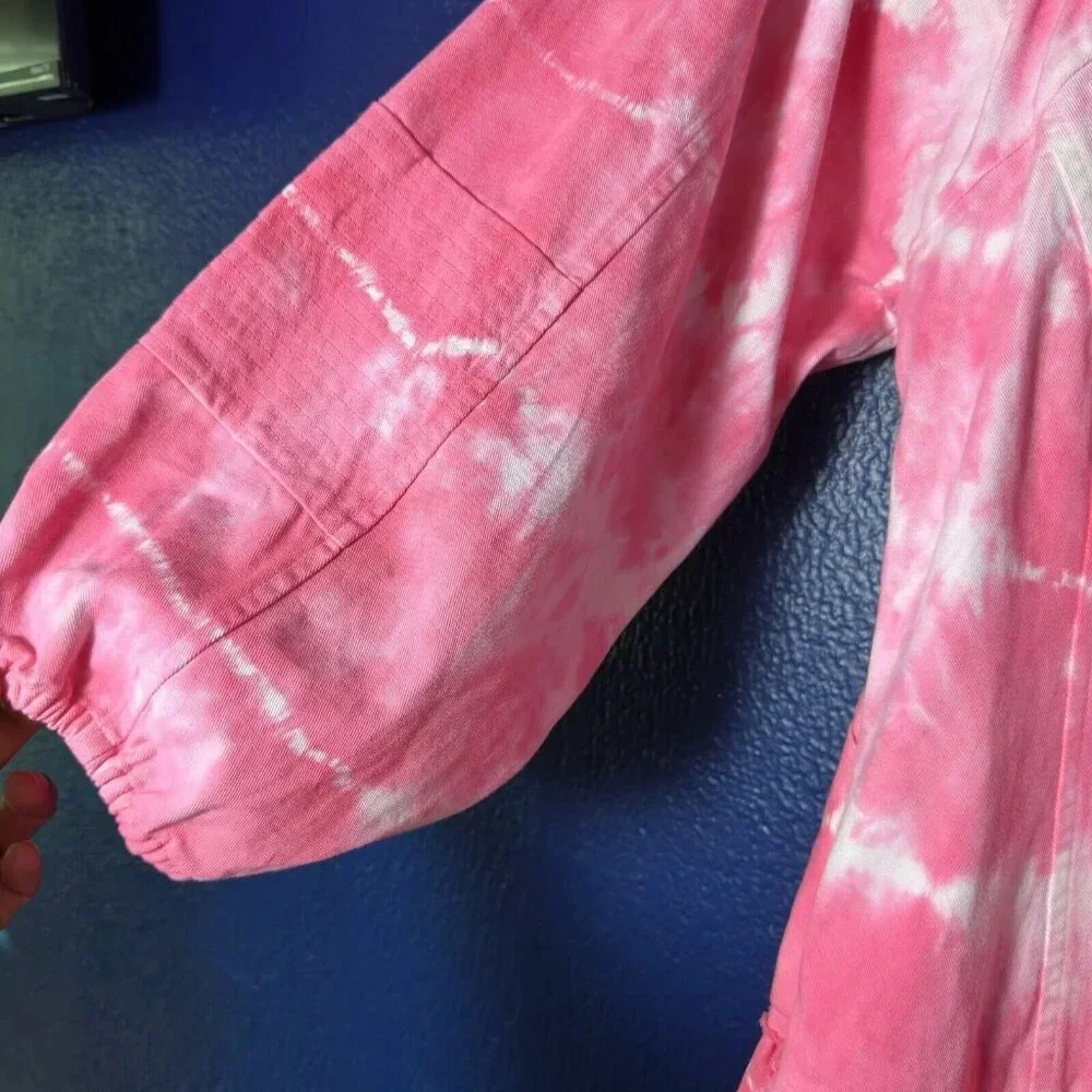 LoveShackFancy Sonoma Stretch Cotton Chai Tie Dye Mini Shift Dress Size … - Picture 8 of 13
